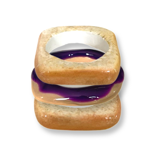 Stackable Peanut Butter and Jelly Sandwich Ring